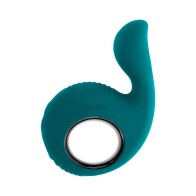 Vibrador Recargable Evolved Thumbs Up Verde Azulado