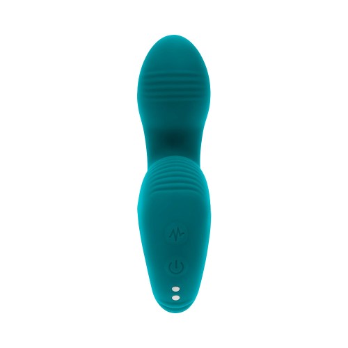 Vibrador Recargable Evolved Thumbs Up Verde Azulado