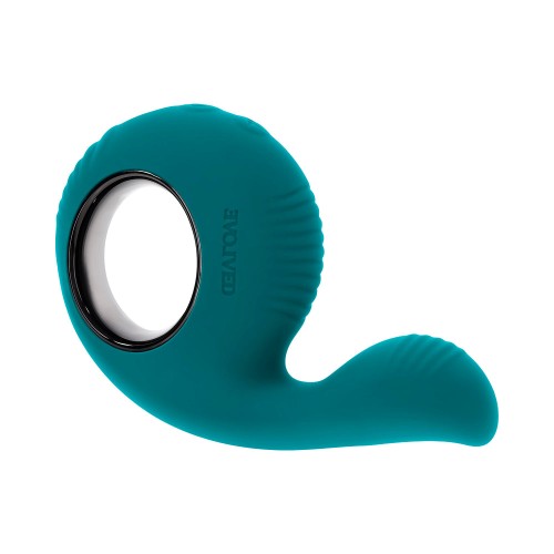 Vibrador Recargable Evolved Thumbs Up Verde Azulado