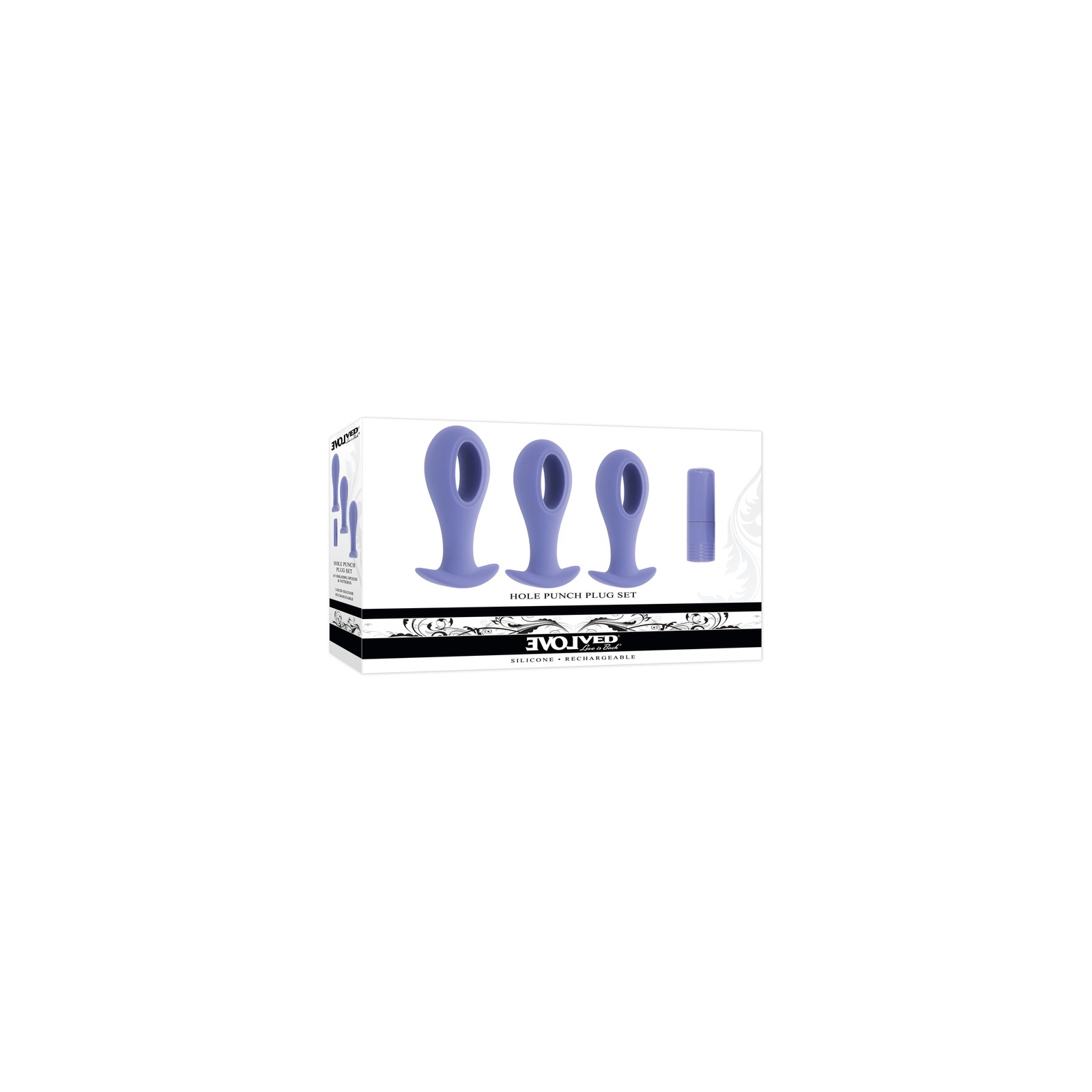 Evolved Hole Punch Plug Set Rechargeable Purple