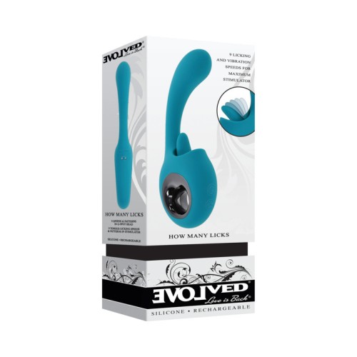 Evolved How Many Licks Rechargeable Teal - Vibrant Pleasure