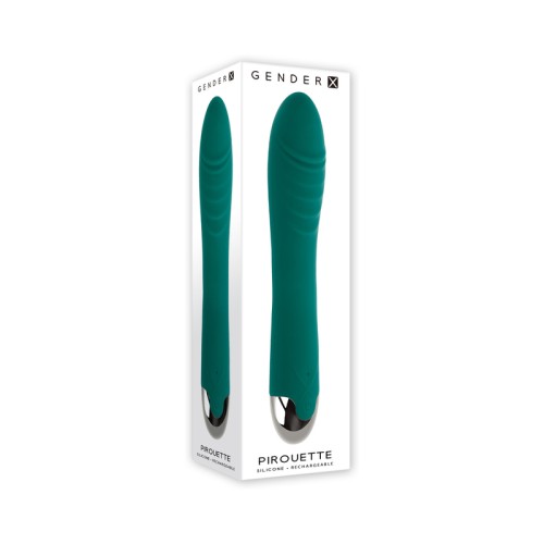 Vibrador Recargable Gender X Pirouette Silicona Verde