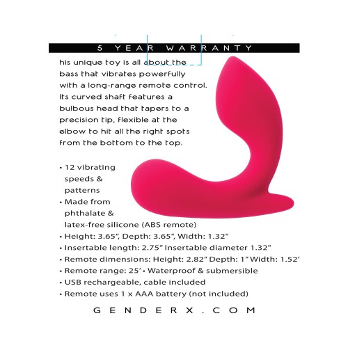 Vibrador Gender X Recargable con Control Remoto