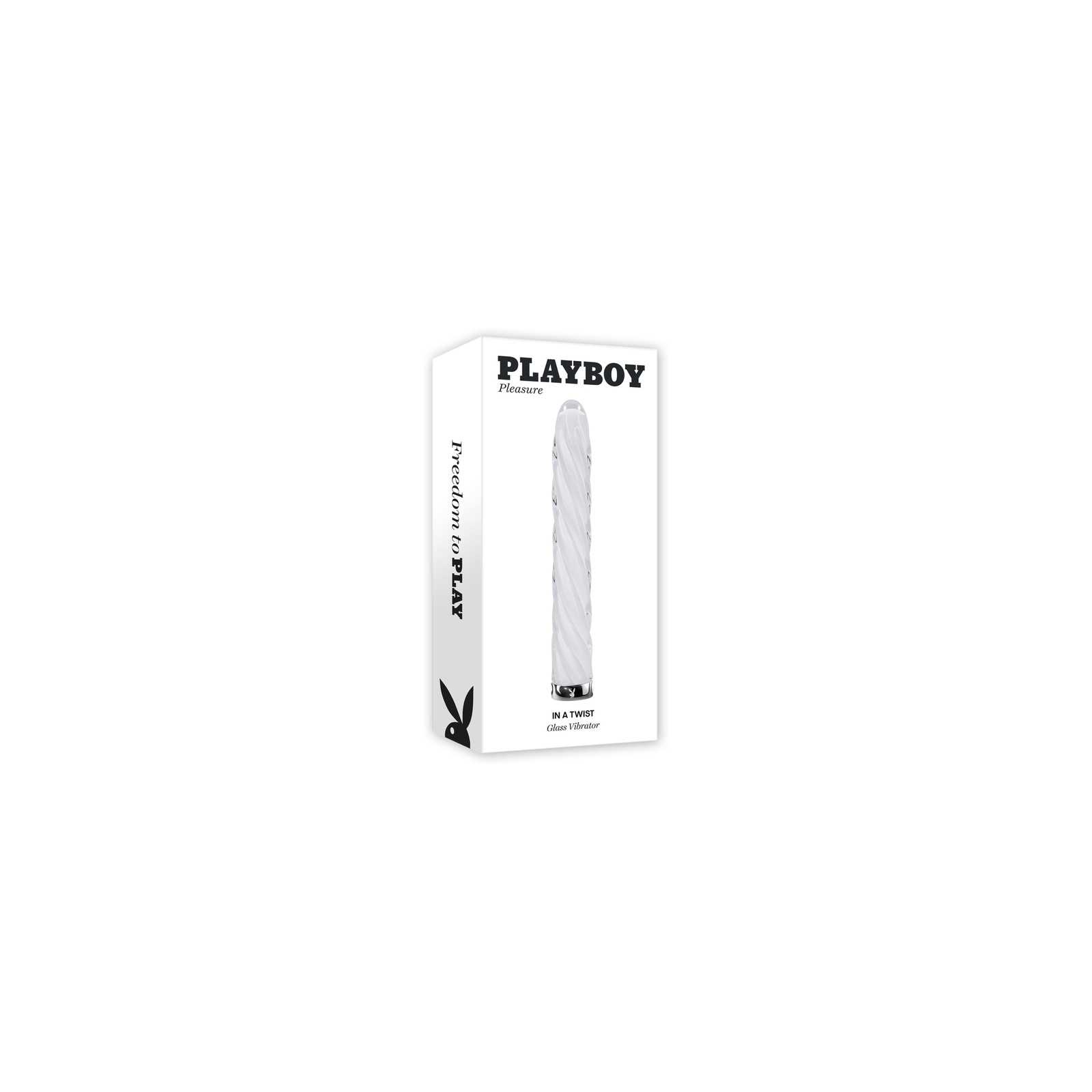 Playboy In A Twist Glass Vibrator