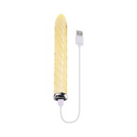 Vibrador de Cristal Recargable Playboy Twist Of Fate