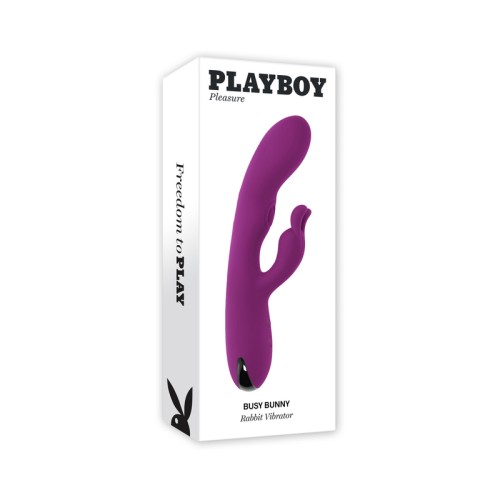 Vibrador Dual Recargable Playboy Busy Bunny - Vibrador Conejito Emocionante