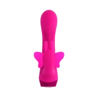 Selopa Butterfly Love Estimulador Dual Rosa de Silicona - Vibrador Recargable