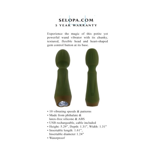 Selopa Heartfelt Rechargeable Mini Wand Vibrator