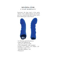 Vibrador Recargable de Silicona Selopa Blue Banger