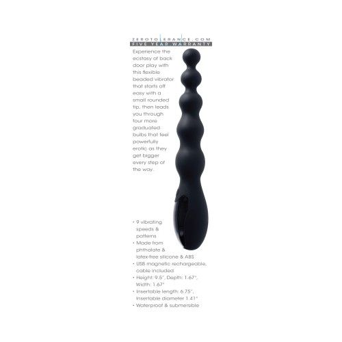 Vibrador Anal Zero Tolerance Backdoor Baton - 9 Patrones de Vibración