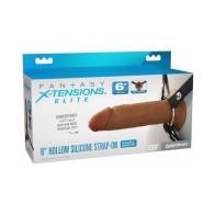 Fantasy X-Tensions Hollow Silicone Strap-On 6 in. Brown