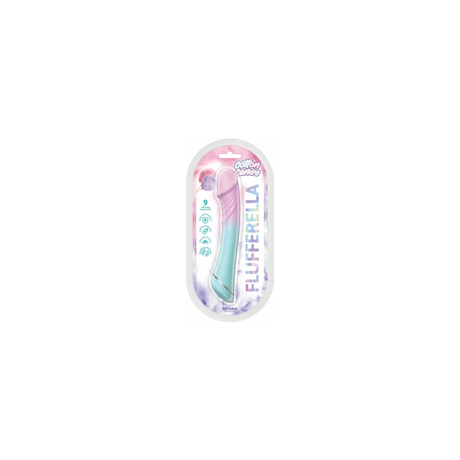 Cotton Candy Flufferella Silicone Vibrator 9 Frequencies