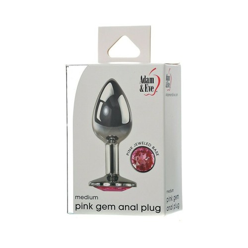 Plug Anal Rosa Gem de Adam & Eve Mediano