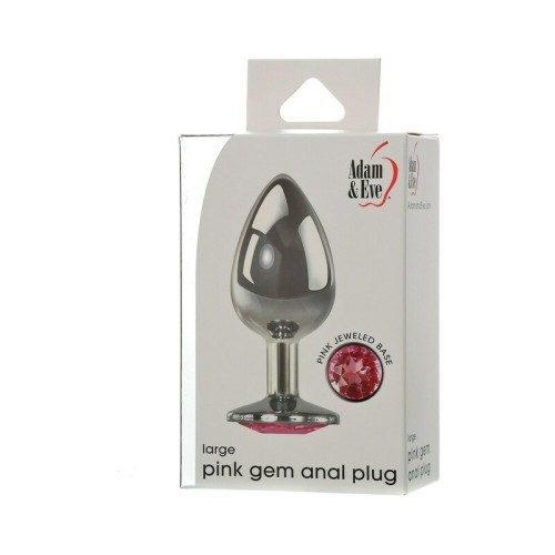 Plug Anal Grande con Gemas Rosas Adam & Eve