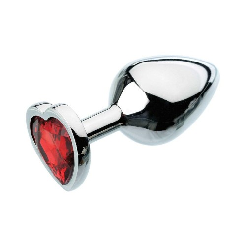 Adam & Eve Red Hearts Gem Anal Plug Medium