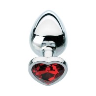 Adam & Eve Red Hearts Gem Anal Plug Medium