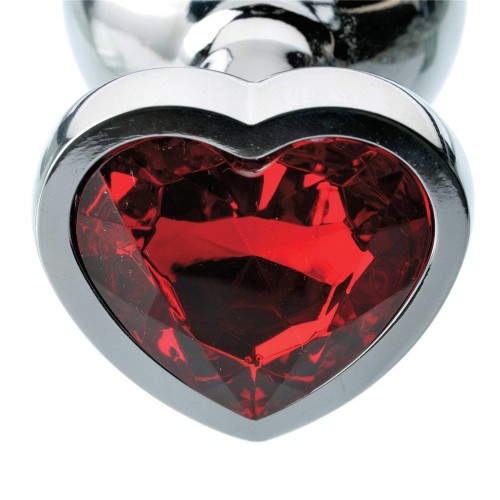 Adam & Eve Red Hearts Gem Large Anal Plug