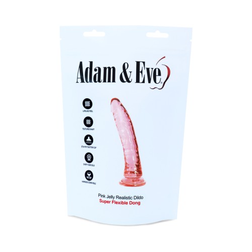 Dildo Jelly Realista Rosa de Adam & Eve