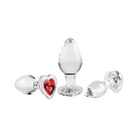 Adam & Eve Red Heart Gem Plug Set