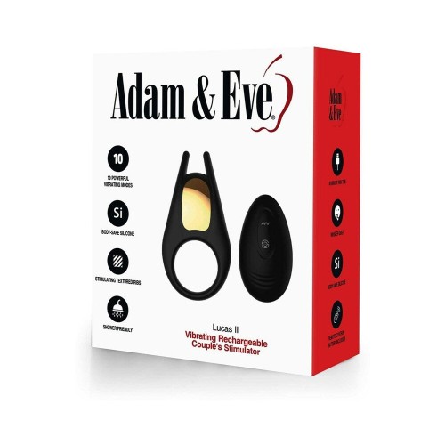 Adam & Eve Lucas II Estimulador de Pareja Vibrador Recargable