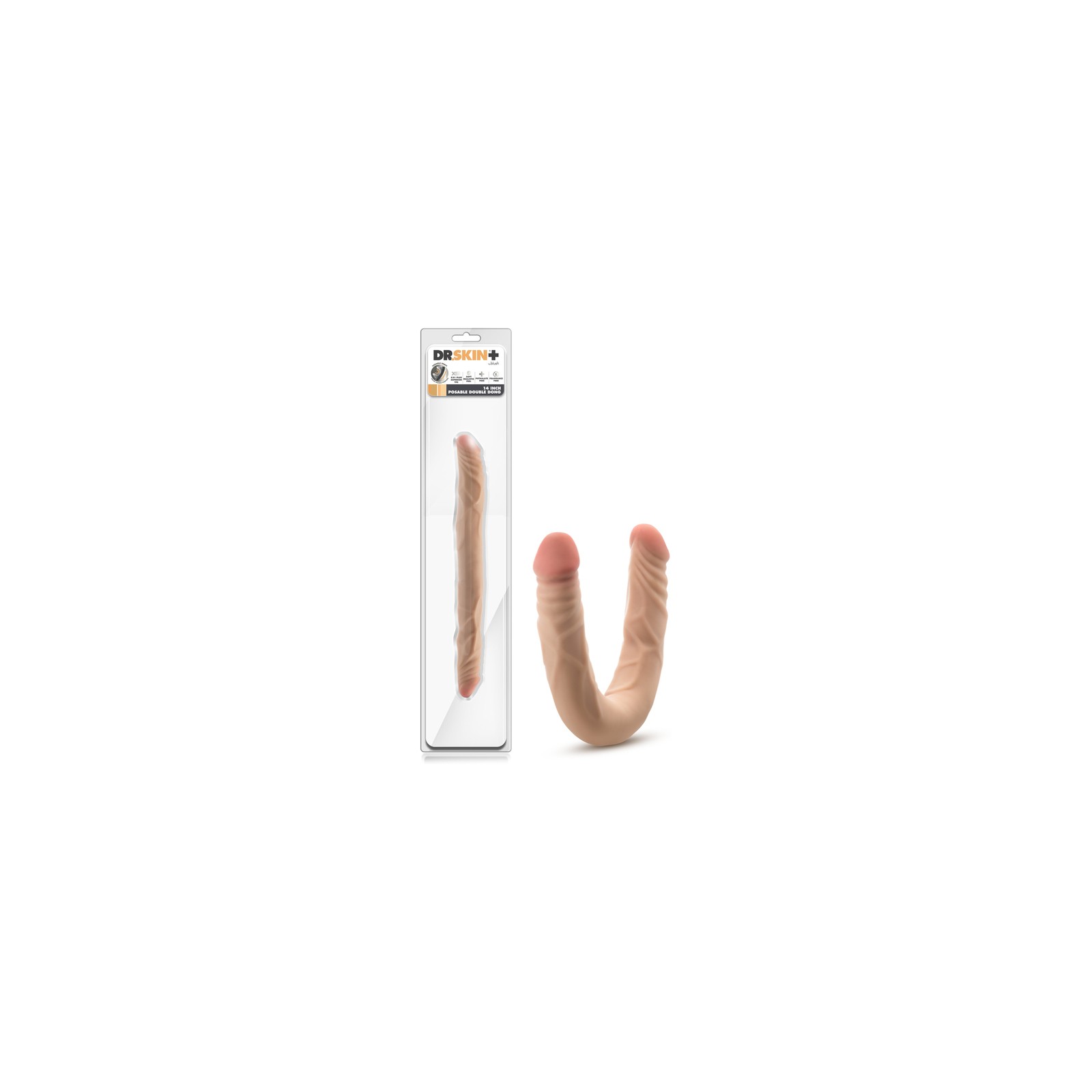 Doble Dong Posable Dr. Skin Plus de 14 Pulgadas