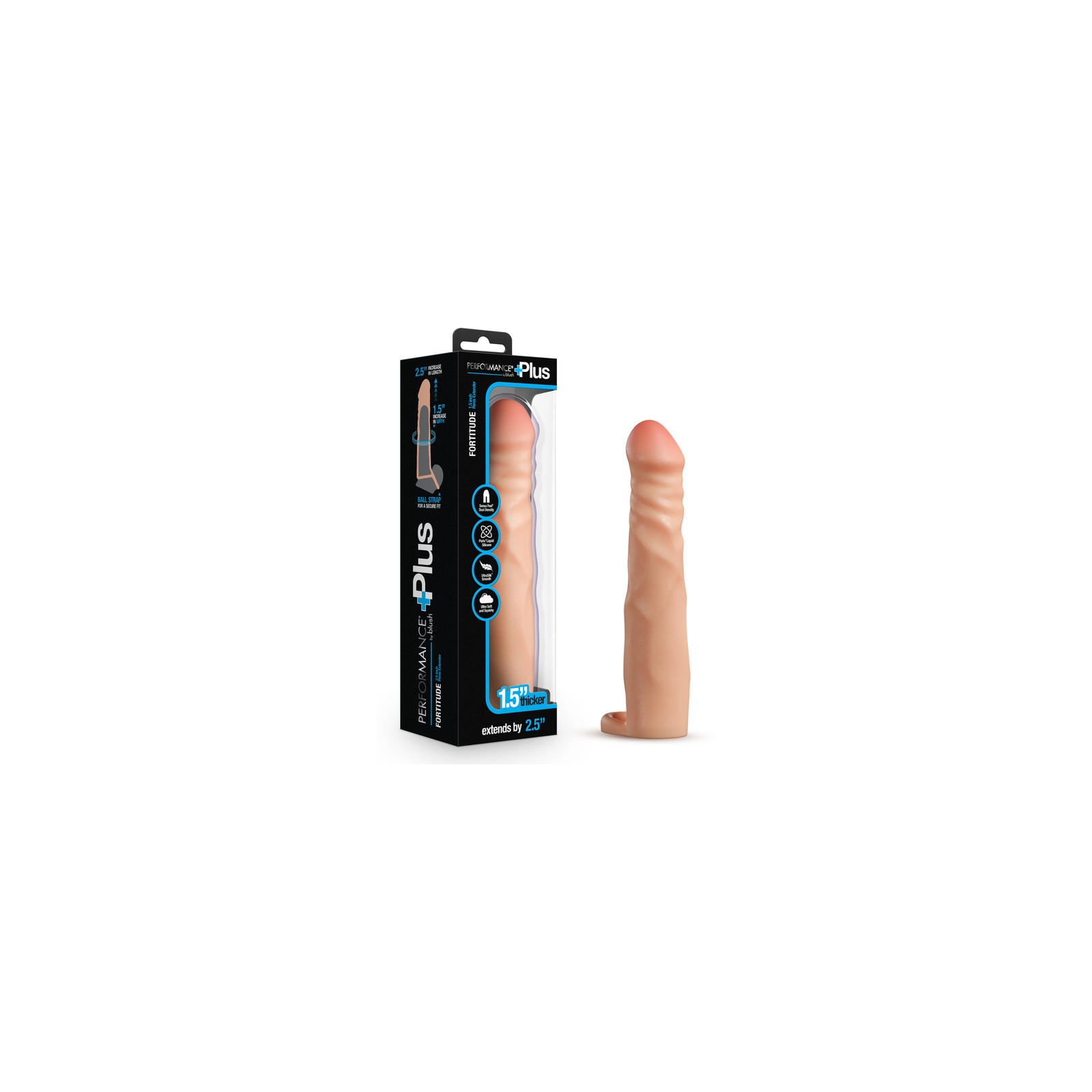 Extensor de Pene de Silicona 2.5in Beige Performance Plus