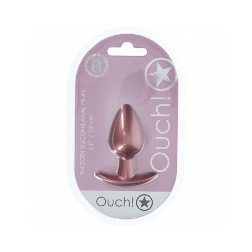 Ouch! Smooth Silicone Anal Plug Medium Rose Gold