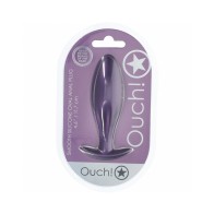 Plug Ovalado de Silicona Suave Ouch! de 4.6 in. - Púrpura Metálico