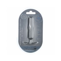 Ouch! Plug Anal Oblongo de Silicona Suave 4.6 in. Gun Metal