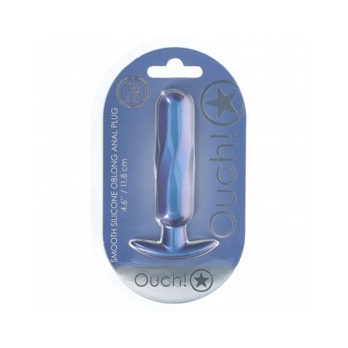 Ouch! Smooth Silicone Oblong Anal Plug for New Experiences