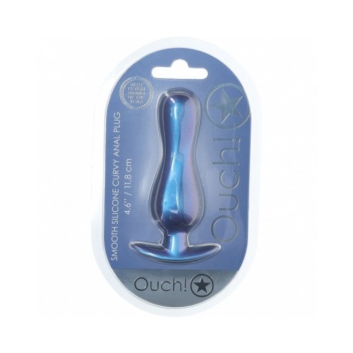 Ouch! Plug Anal Curvo de Silicona Suave - Placer Único