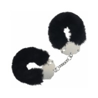 Ouch Heavy-Duty Fluffy Handcuffs Black for Couples