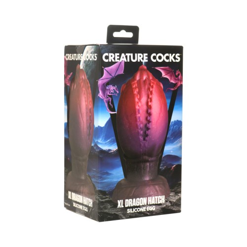 Creature Cocks Huevo de Dragón XL - Huevo de Silicona de Fantasía