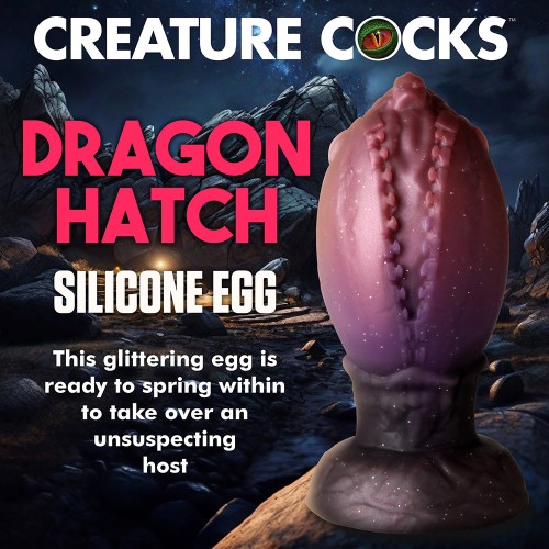 Creature Cocks Huevo de Dragón XL - Huevo de Silicona de Fantasía