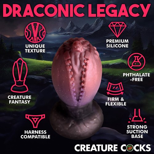 Creature Cocks Huevo de Dragón XL - Huevo de Silicona de Fantasía