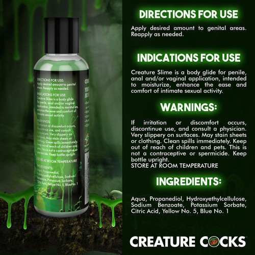 Creature Slime Green Water-Based Lubricant 4 oz - Enhance Your Play