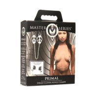 Master Series Primal Spiked Clover Nipple Clamps