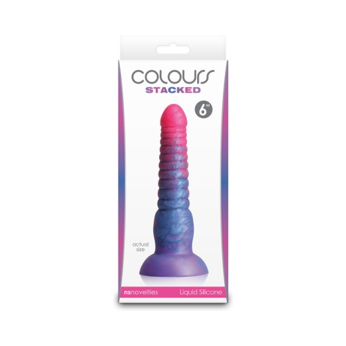 Dildo Apilado de 6 in. Colores Rosa/Azul