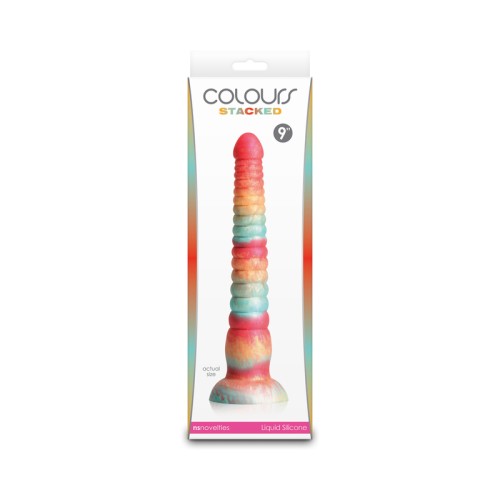 Dildo Tri-Colores Stacked Rojo Dorado