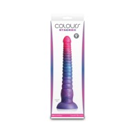 Dildo apilado de 9 in. Colores rosa/azul