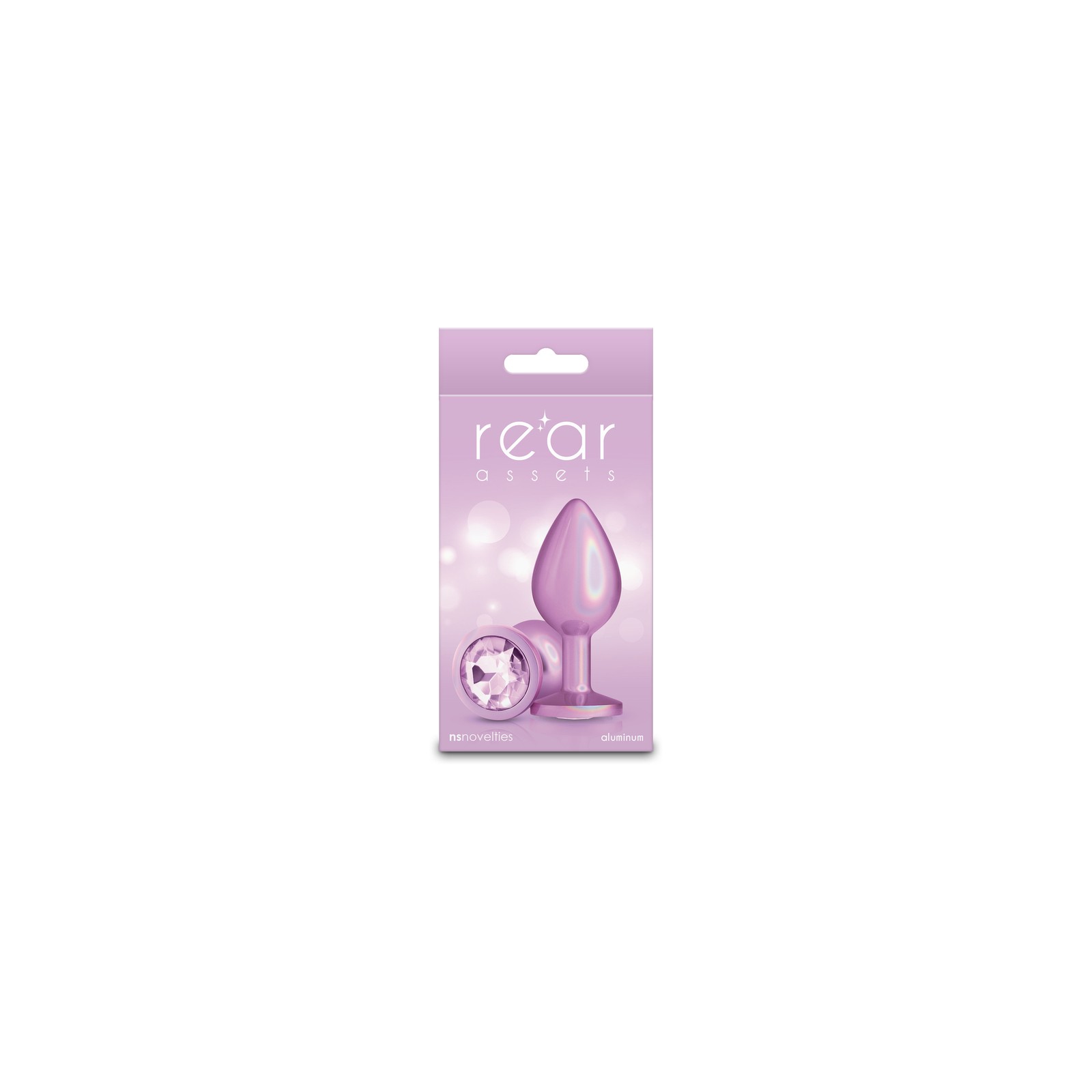 Medium Iridescent Pink Metal Plug for Anal Play