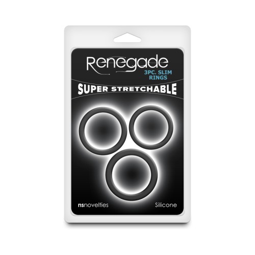 Anillos Slim Renegade de 3 Piezas para Placer Supremo