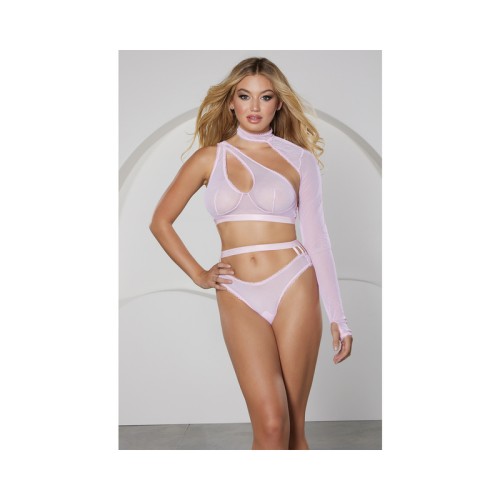 Allure Modern Muse Halter & Panty - Pink L