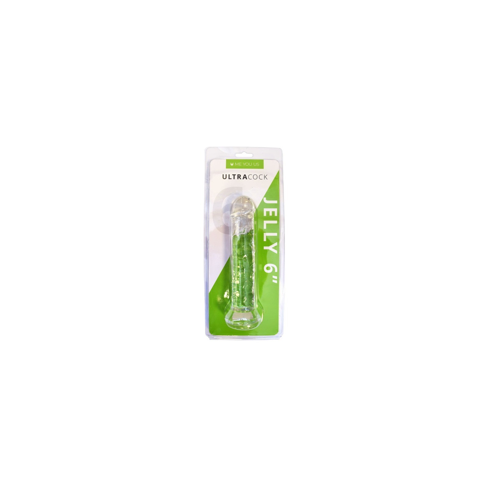 Me You Us Ultracock Clear Jelly 6 in. Dong - Flexible and Firm