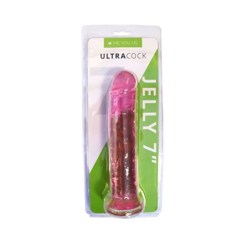 Dildo Ultracock Rosa Jelly de 7 Pulgadas Me You Us