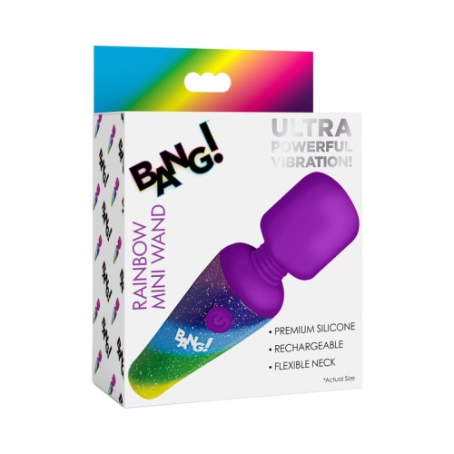 BANG! Rainbow Mini Wand for Customized Pleasure