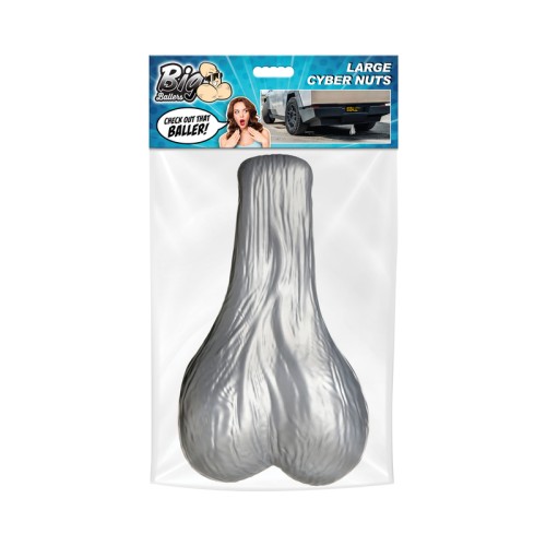 Big Ballers Large Truck Nuts Silver Gag Gift