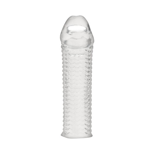 Clear Textured Penis Sleeve Extension - Enhance Your Pleasure