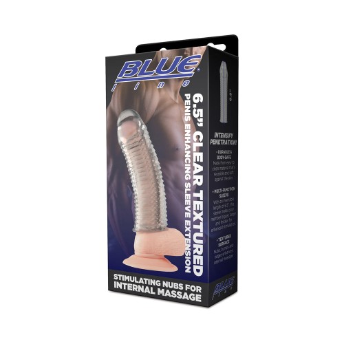 Clear Textured Penis Sleeve Extension - Enhance Your Pleasure