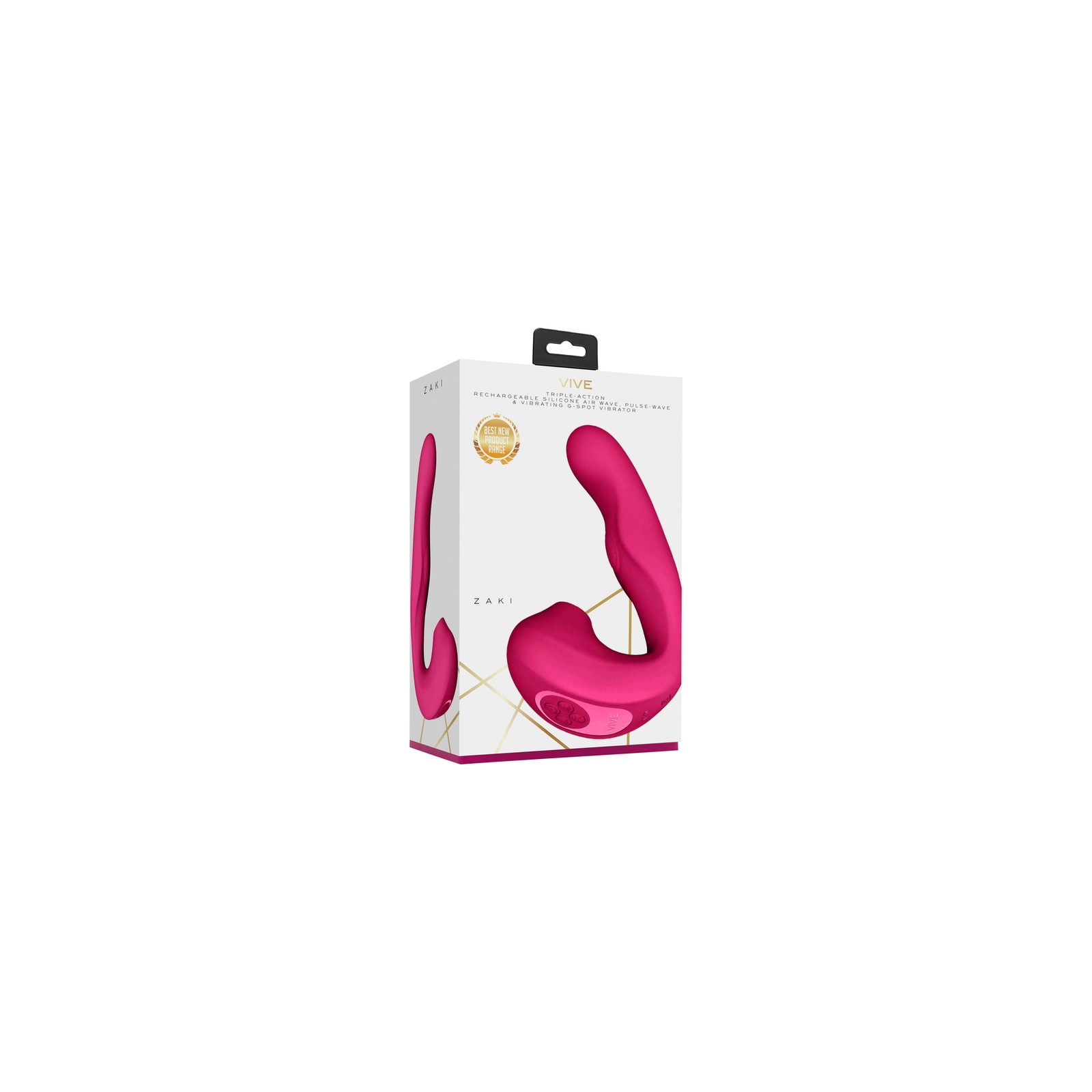 VIVE ZAKI Rechargeable Airwave Pulse Wave Vibrator